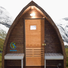 Last inn bildet i Galleri-visningsprogrammet, badestamper - utendørs badstuer - timberin,  Iglo badstu Olympia Maxi 3.5m - Incolise Finnmark sauna
