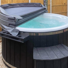 Last inn bildet i Galleri-visningsprogrammet, Vedfyrt badestamp med utvendig ovn l Badestamp terrasse l Badestamp vedfyrt l Rense badestamp l Badestamp glassfiber l Incolise | badestamp skargards
